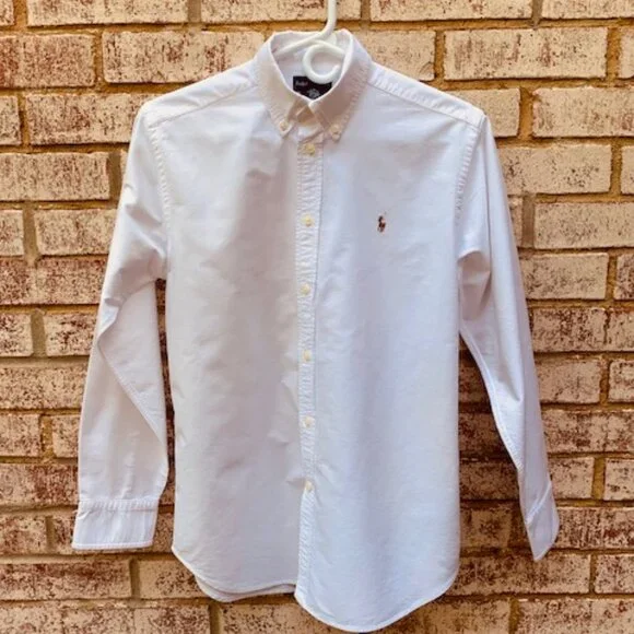 Ralph Lauren boy’s white oxford button down shirt size 16 - Picture 2 of 16